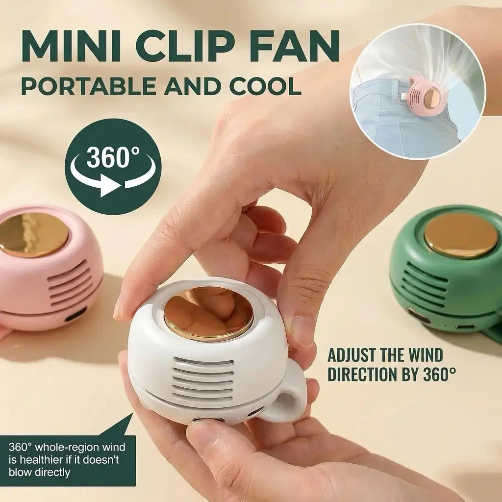 Westdeer Portable Silent Mini Bladeless Electric Fan,Adjustable 3-Speed Suspended Waist Fans,Phone Cooling Fan,Personal Fan,Rotating Bodyfan Suitable for Outdoor Travel,Fathersdaygift,Rechargeable Personal Fan,Handheld Turbo Fan,Perfect Gift