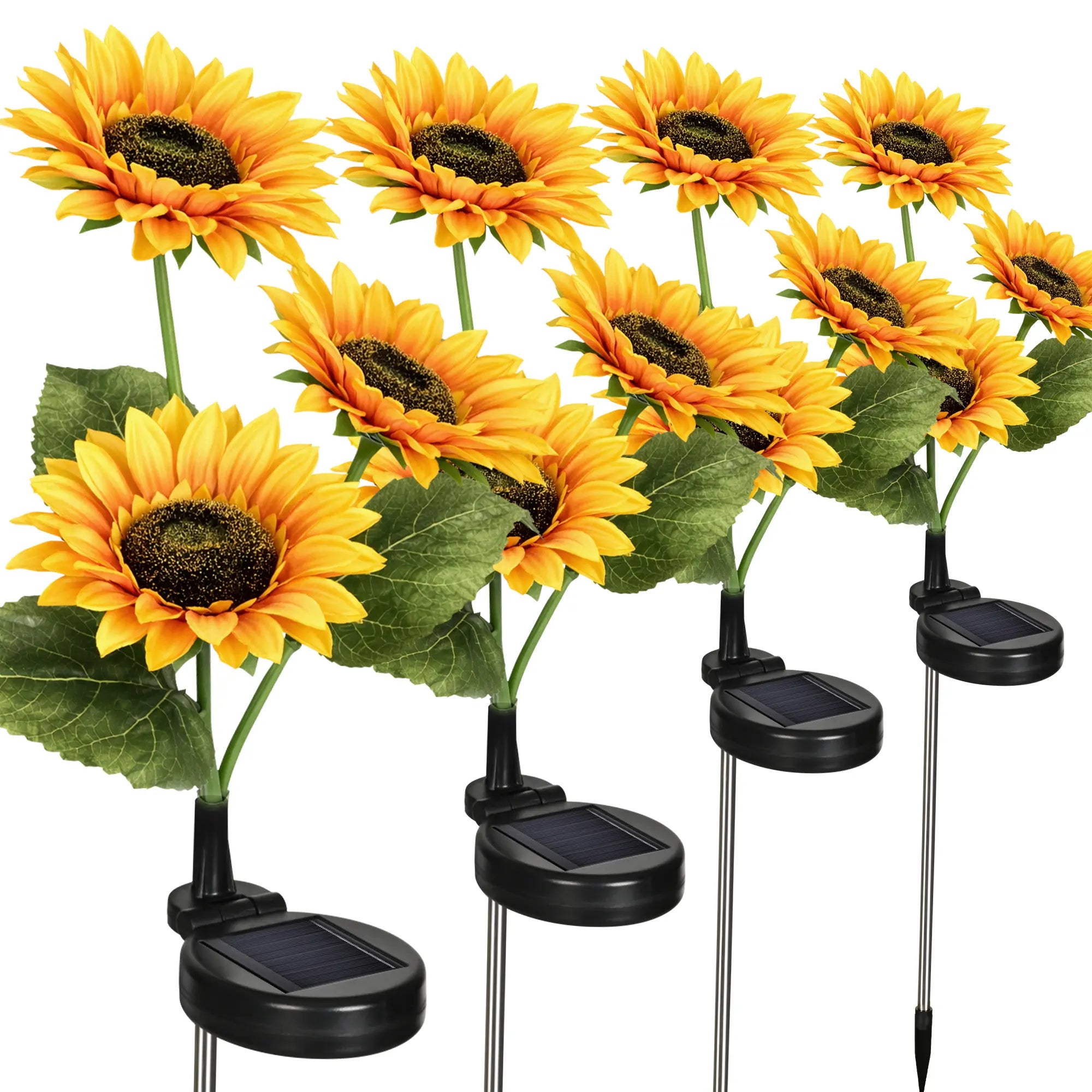 【Mother'S Day Gift】Gigalumi Solar Garden Lights Artificial Sunflowers, LED Garden Decor Carefree Sunflower Solar Lights Outdoor Yard Decorations Outdoor, Everlasting Sunflower Decor Gift for Yard Patio